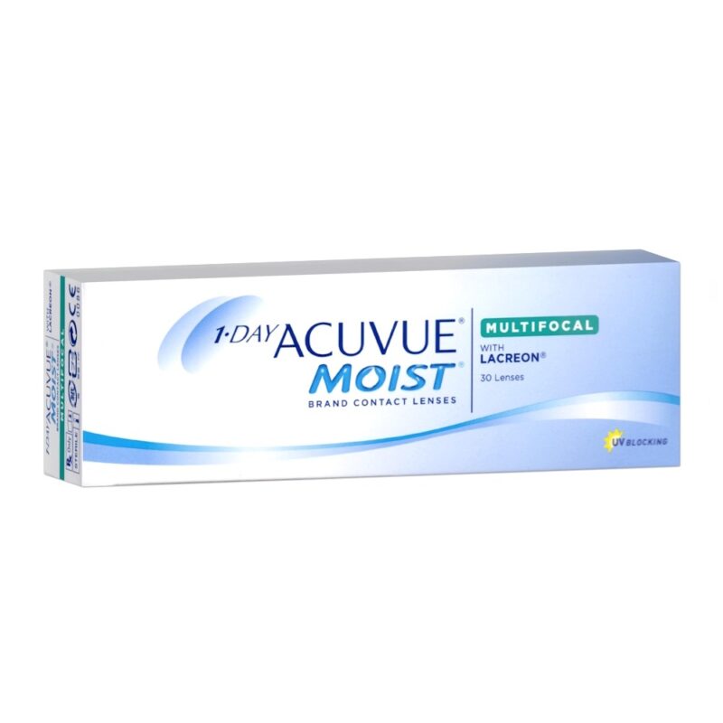 Tired of Cleaning Your Contacts? Try Daily Disposables! 22 1-Day Acuvue Moist Multifocal Daily Disposable Contact Lenses for Presbyopia