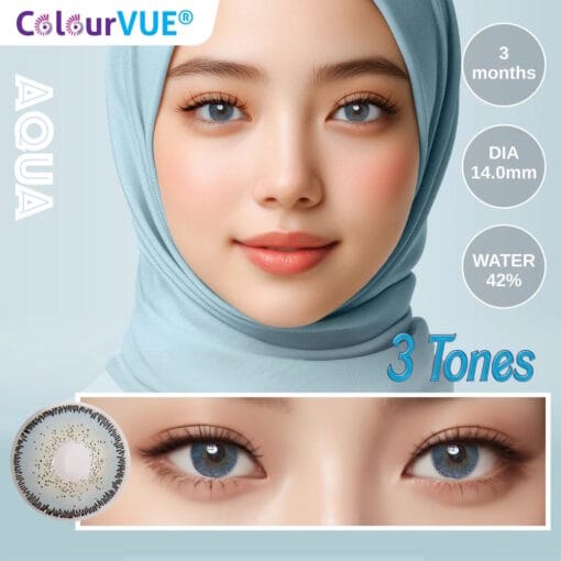 Colourvue 3 Tones Aqua Lens