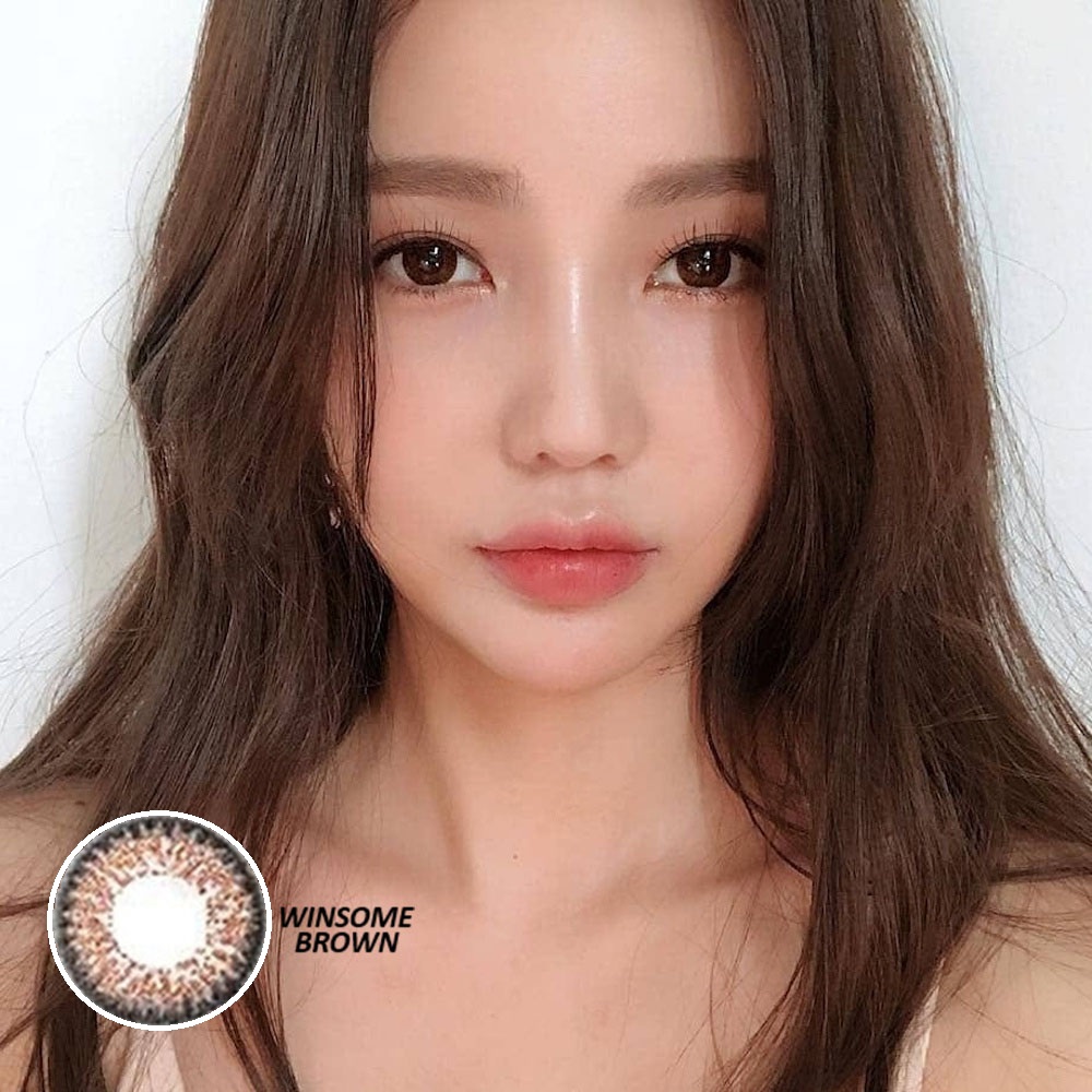 FreshKon Alluring Eyes Monthly Cosmetic Contact Lenses 8 FreshKon Alluring Eyes Winsome Brown Contact Lenses