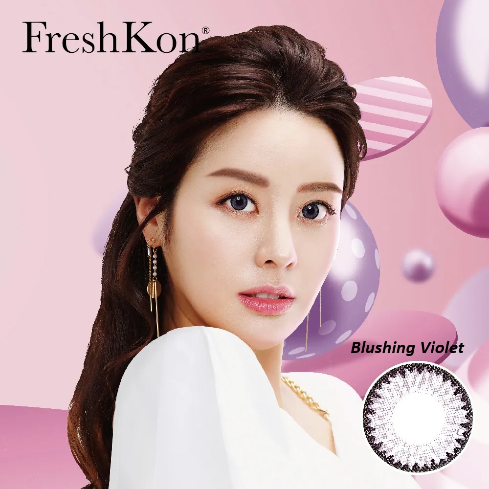 FreshKon 1Day Colors Fusion Cosmetic Contact Lenses 3 FreshKon Colors Fusion Blushing Violet Color Lenses
