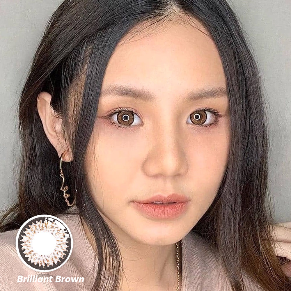 FreshKon 1Day Colors Fusion Cosmetic Contact Lenses 4 FreshKon Colors Fusion Brilliant Brown Color Lenses