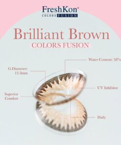 FreshKon ColorsFusion Monthly Cosmetic Contact Lenses 19 FreshKon ColorsFusion Monthly Brilliant Brown