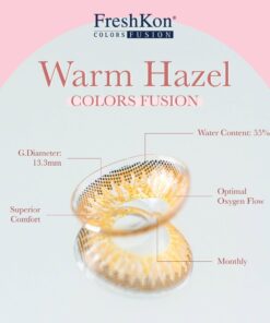 FreshKon ColorsFusion Monthly Cosmetic Contact Lenses 20 FreshKon ColorsFusion Monthly Warm Hazel