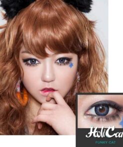 GEOLICA HoliCat Funky Cat Blue Colour Contact Lenses