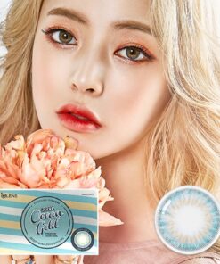 Olens Ocean Gold 3con Monthly Coloured Contact Lenses 10 Olens Ocean Gold 3con Monthly Disposable Coloured Lenses
