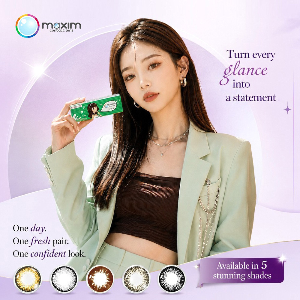 Maxim Colour 1Day Green Box 6 Maxim Colour 1Day Green Box Colored Daily Contact Lenses