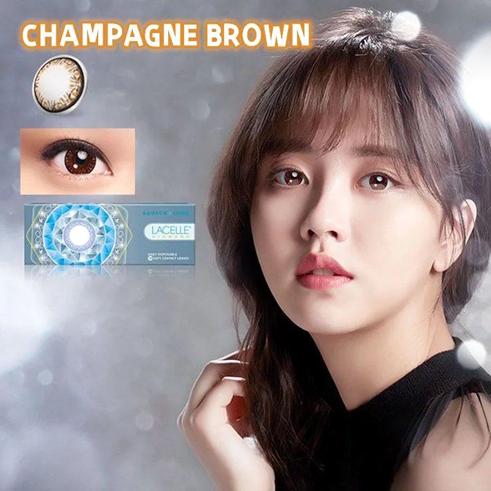 Bausch + Lomb Lacelle Diamond Daily Disposable Lenses 3 Bausch + Lomb Lacelle Diamond Champagne Brown