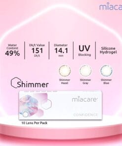 miacare Daily CONFiDENCE Shimmer Coloured Lenses