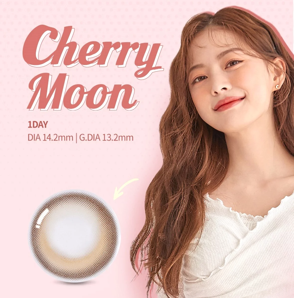 OLENS 1Day Cherry Moon Brown Daily Coloured Contact Lenses 10 buy contact lens online