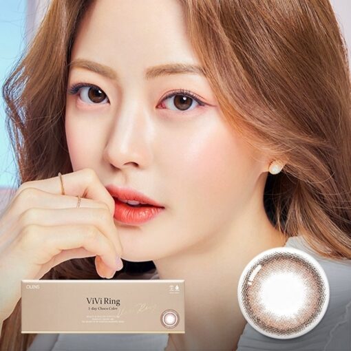 Olens 1Day Vivi Ring Choco coloured cosmetic lenses