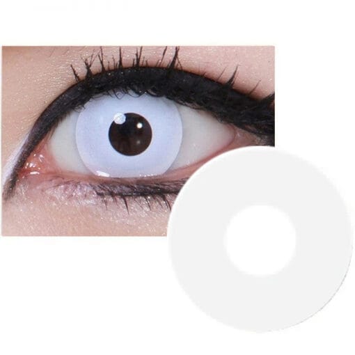Tired of Cleaning Your Contacts?ย Try Daily Disposables! 14 GEOLICA CRAZY LENS WHITE CP-F1