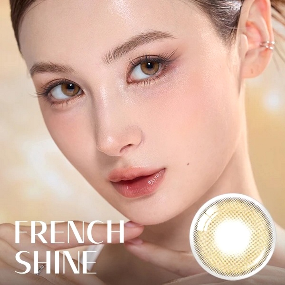 Olens French Shine Hazel Monthly Coloured Contact Lenses 4 French Shine Hazel Monthly Disposable