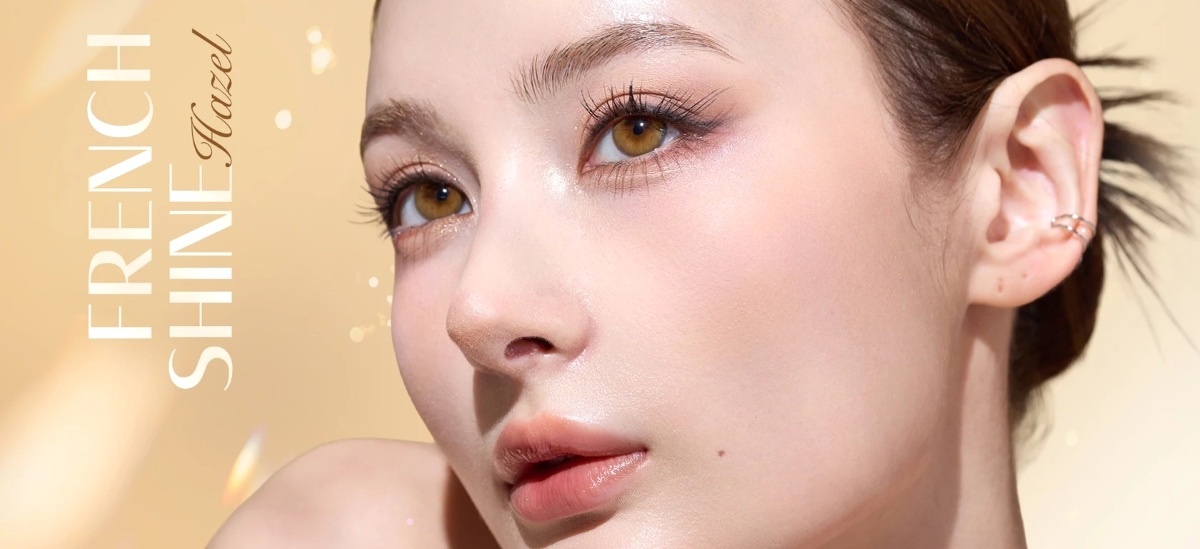 Olens French Shine Hazel Monthly Coloured Contact Lenses 14 buy contact lens online