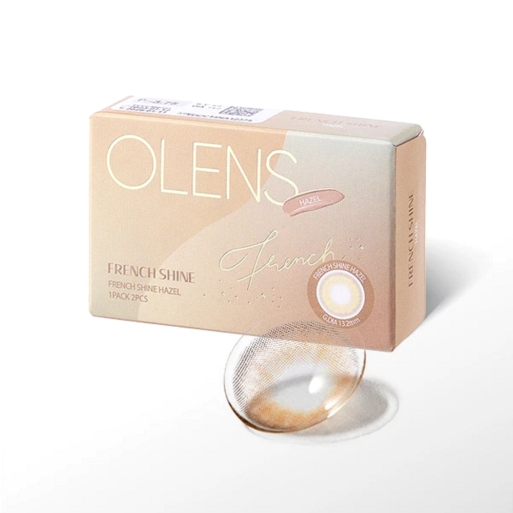 Olens French Shine Hazel Monthly Coloured Contact Lenses 6 Olens French Shine Hazel Monthly Disposable
