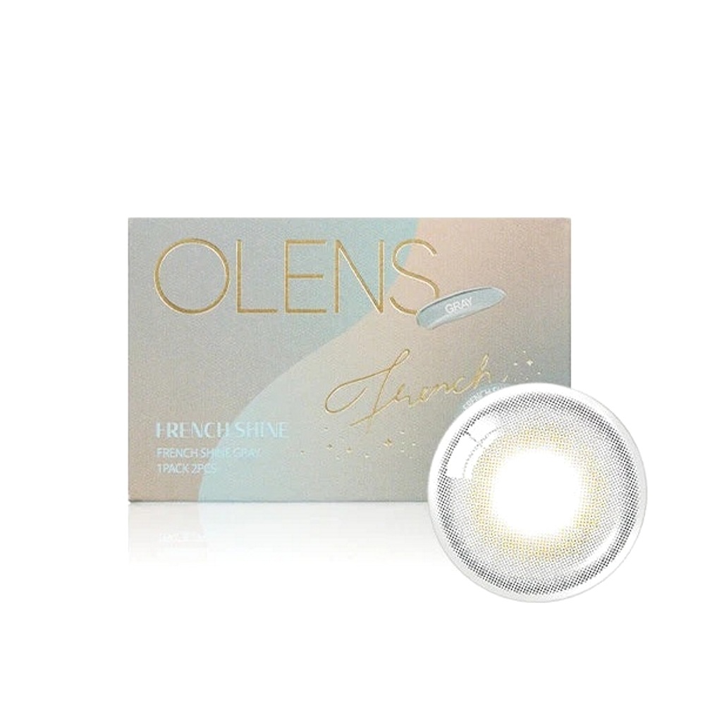Olens French Shine Gray Monthly Coloured Contact Lenses 6 Olens French Shine Gray Monthly Disposable