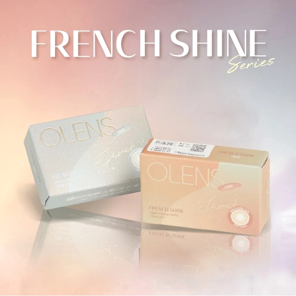 Olens French Shine Gray Monthly Coloured Contact Lenses 7 Olens French Shine Monthly Disposable