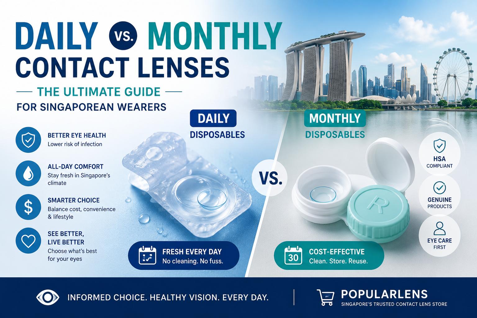 daily vs monthly contact lens