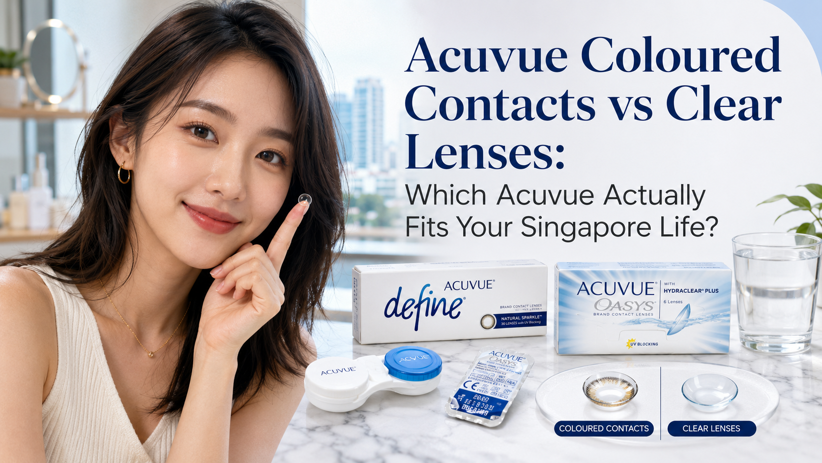 acuvue colored contact lens vs clear lenses