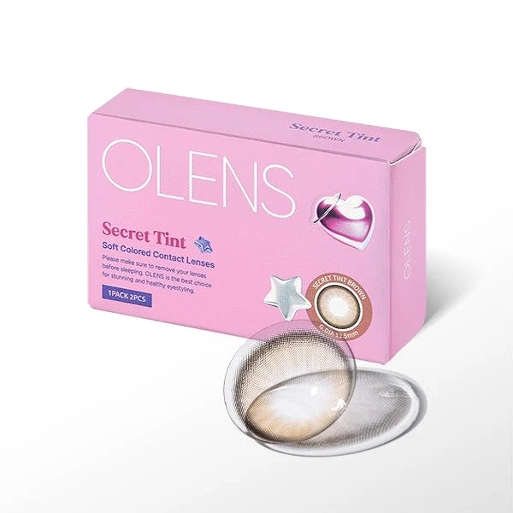 Olens Secret Tint Brown Monthly Coloured Contact Lenses 7 Olens Secret Tint Brown Coloured Lenses