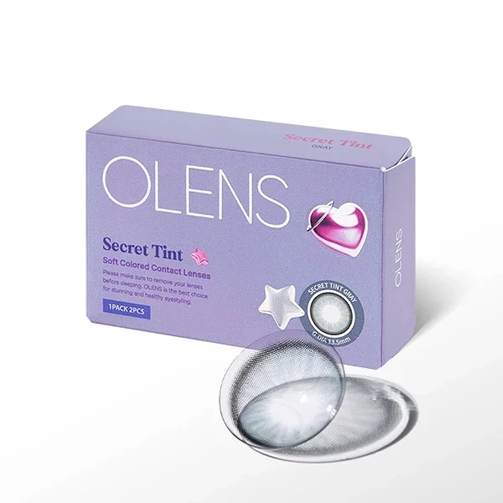 Olens Secret Tint Gray Monthly Coloured Contact Lenses 7 Olens Secret Tint Gray Coloured Lenses