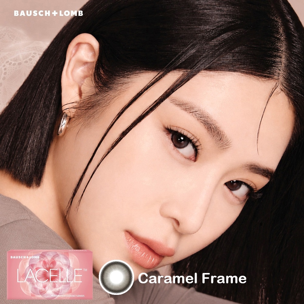 Bausch + Lomb Lacelle Monthly Color Disposable Lenses 6 Bausch + Lomb Lacelle Monthly Caramel Frame