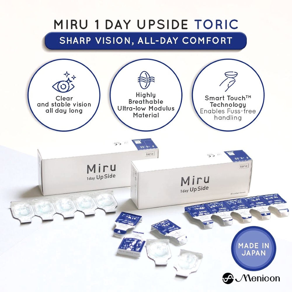 Miru 1day UpSide Toric Daily Disposable Lenses 3 Miru 1day UpSide Toric