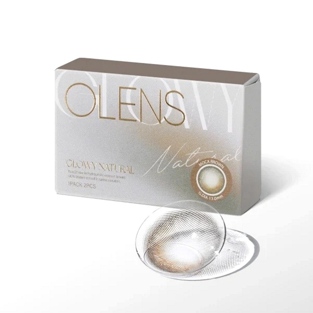 Olens Glowy Natural Mocha Brown Monthly Coloured Contact Lenses 8 Olens Glowy Natural Mocha Brown Monthly Color Lenses